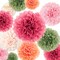 Wedding Party Decorations - 15Pcs Pink, Sage Green, Ivory Tissue Paper Pom Pom for Birthday Pastel Decorations, Engagement Baby/Bridal Shower Anniversary Valentine Dot Paper Backdrop Decor